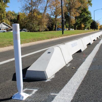 Soft Hit Posts SAFE-T LANE Bike Lane Divider - SEMA Precast